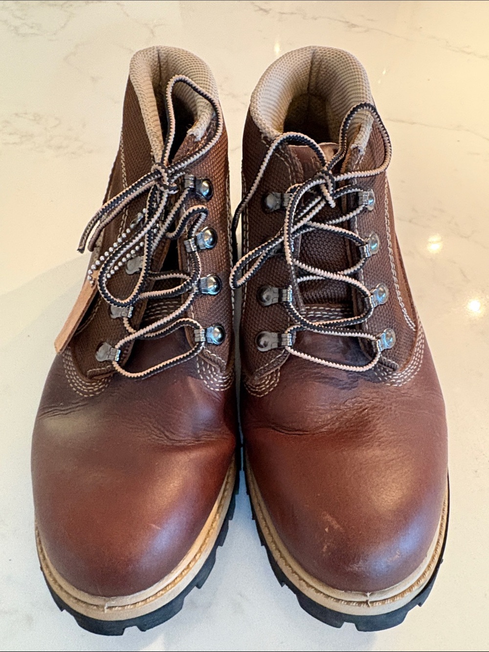 Timberland Brown Leather Lace-Up Hiking Boots